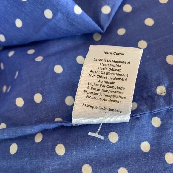 Talbots Blue White Polka Dot Button Down Shirt - Picture 6 of 6